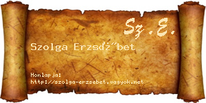 Szolga Erzsébet névjegykártya