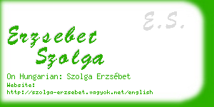 erzsebet szolga business card